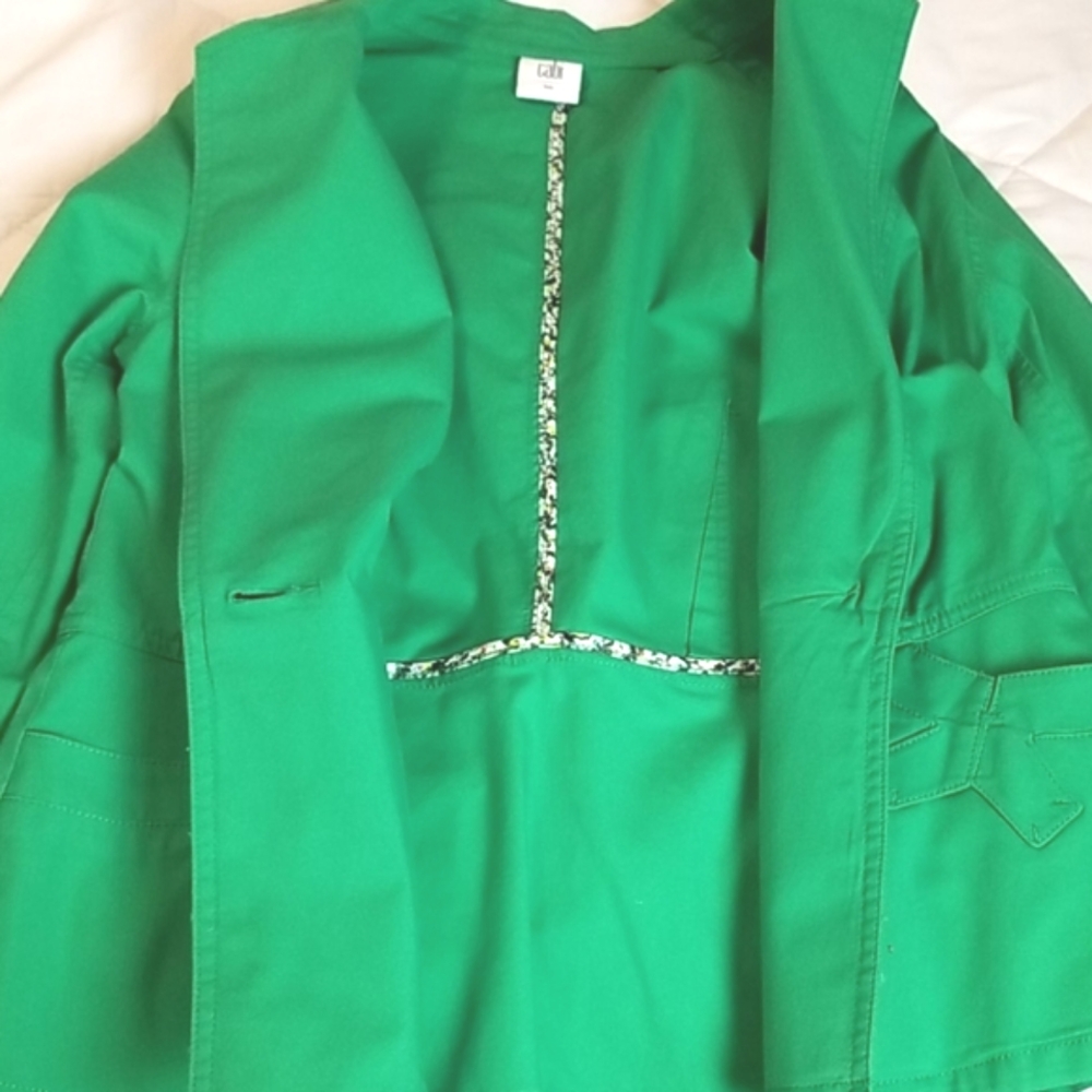 Cabi Button Front Blazer Green Small - image 7